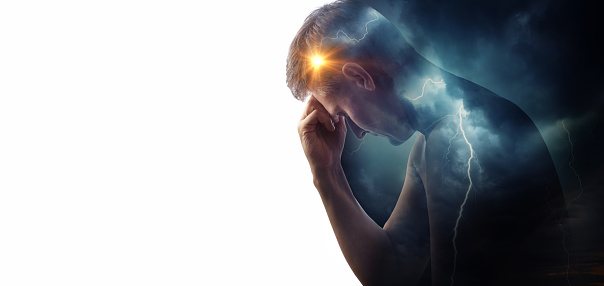 Man experiencing Brain fog in pearland texas